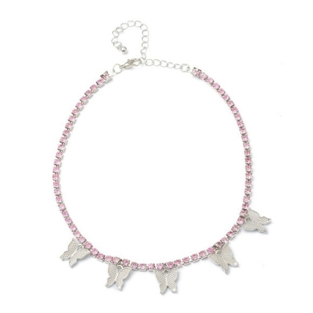 BUTTERFLY RHINESTONE NECKLACE. NWT for‎ kids